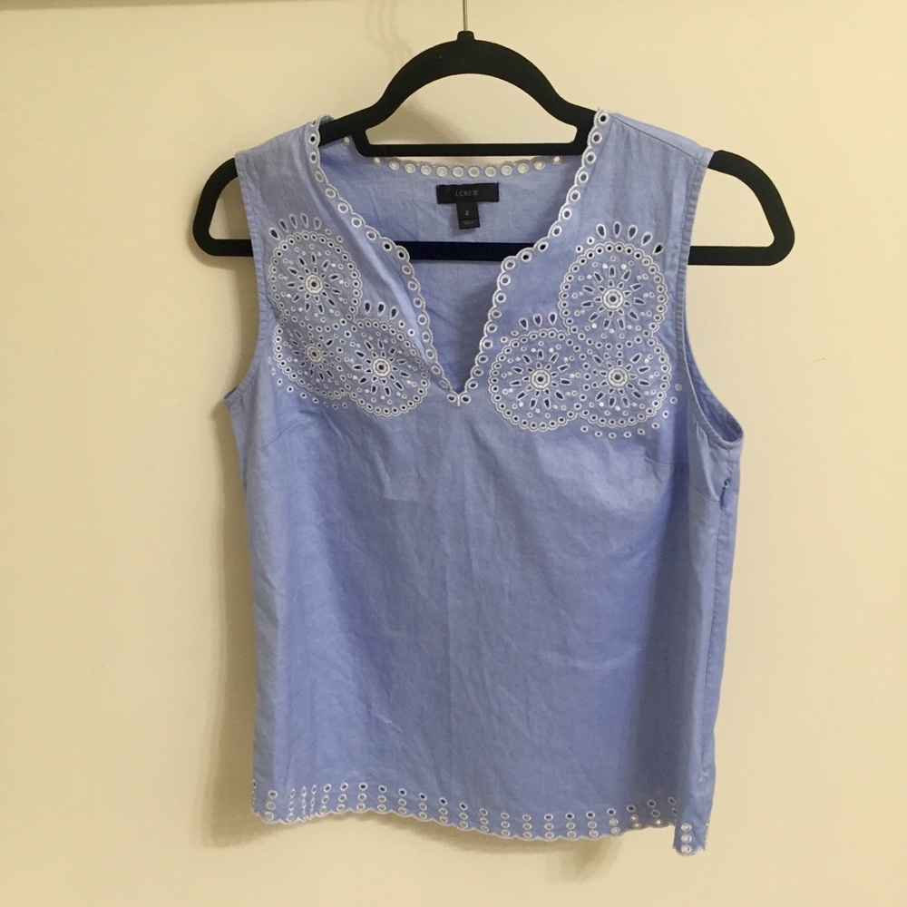 J. Crew scalloped edges top